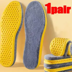 2026 Soft Cashmere Snow Boots Insoles Winter Warm Plush Insoles Women Men Thicken Thermal Shoe Pads Self Heated Sports Inserts