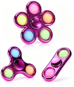 3-Pack Pop Fidget Spinner Bundle! Sensory Stress Relief Toys for Kids & Adults – Calm & Focus Gift comfy fidgets12