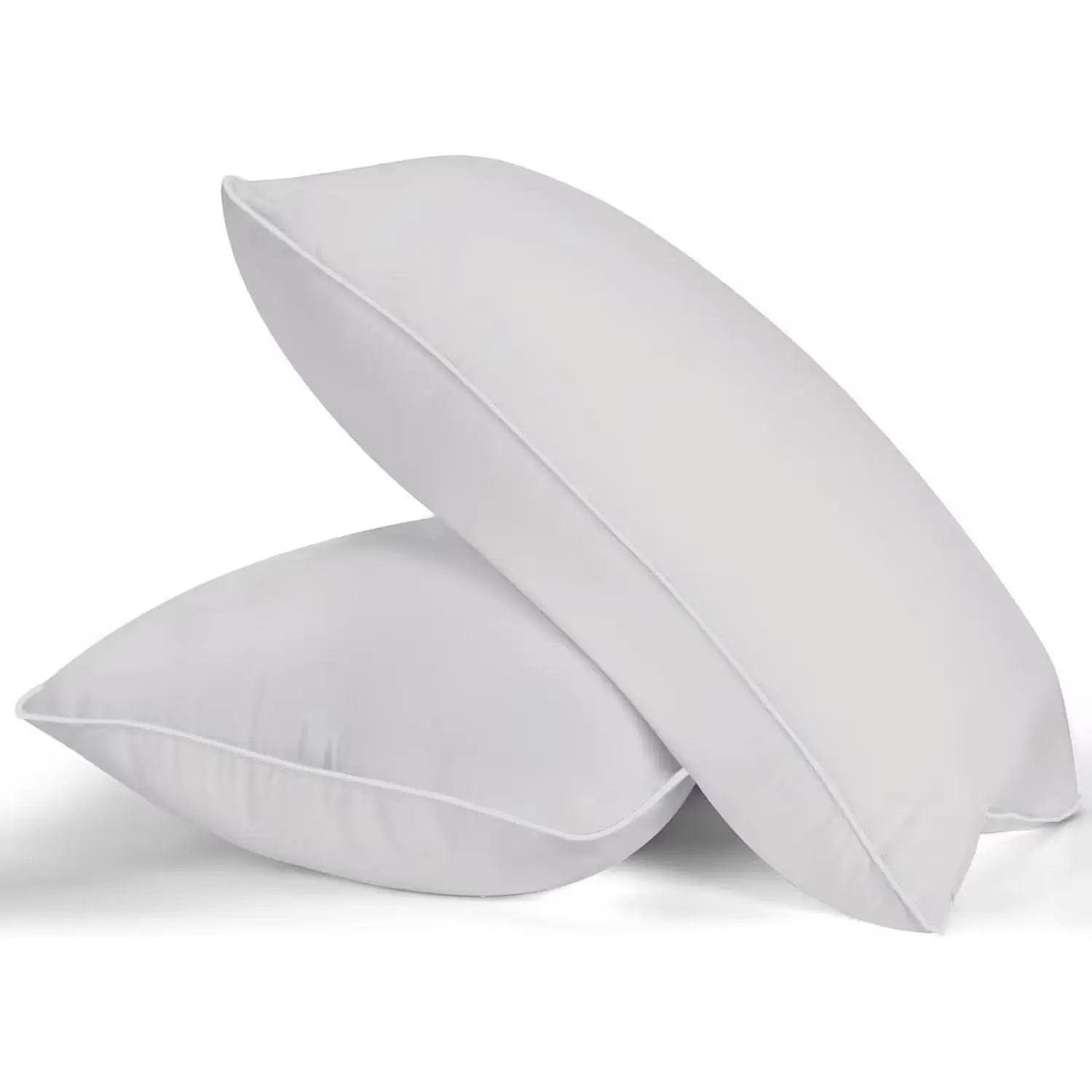 Bed Pillows for Sleeping- Soft Density,  Size Set of 2, Cooling Hotel Quality with  Soft Down Alternative Fill for ,  or Side Sleepers, 45x70CM, Light Grey