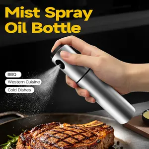 Stainless Steel Mist Spray Oil Bottle - Kitchen Gadgets, Press-Dispensing Quantitative Sprayer for BBQ, Cold Dishes, Healthy Meal Prep Kitchen Oil Control Utensil