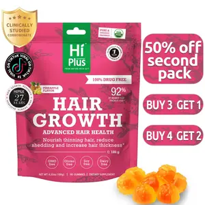 HiPlus Hair Growth Skin & Nails Supps For Women Beauty Vitamin Healthcare For Thicker Nourishes Thinning Loss With Proprietary Collagen Complex Biotin Clinically Proven Visibly Thicker Hair Scalp Coverage Dermatologist Recommended 45 Day Supply