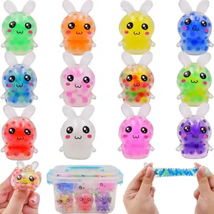 12 Pack Mini Bunny Squeeze Ball Stress Balls Squishy Toys for   Basket Stuffers Egg Fillers Party Favors Gifts