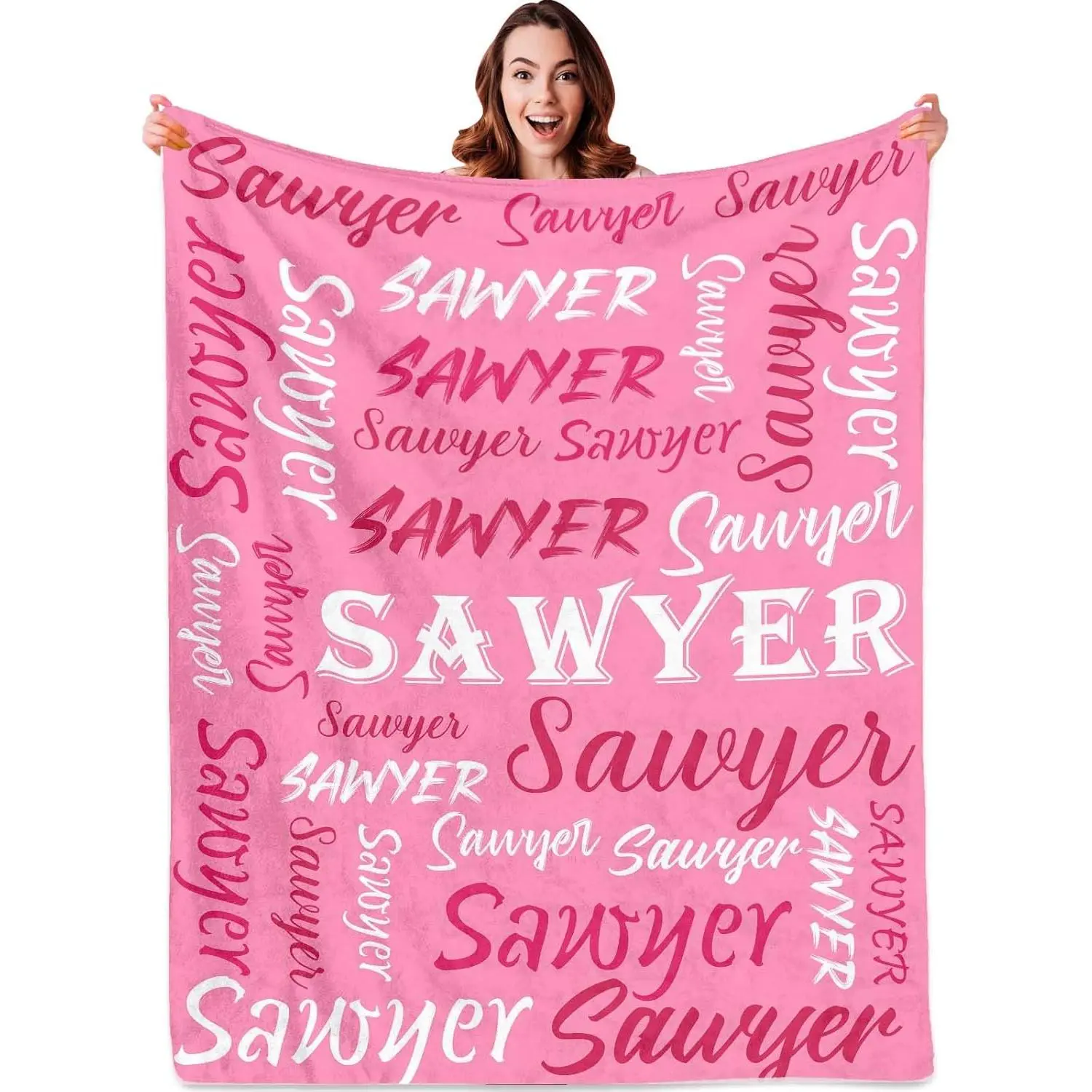 Custom Name Blanket for Family & Couples | The Ultimate Personalized Flannel Throw Blankets Gift
