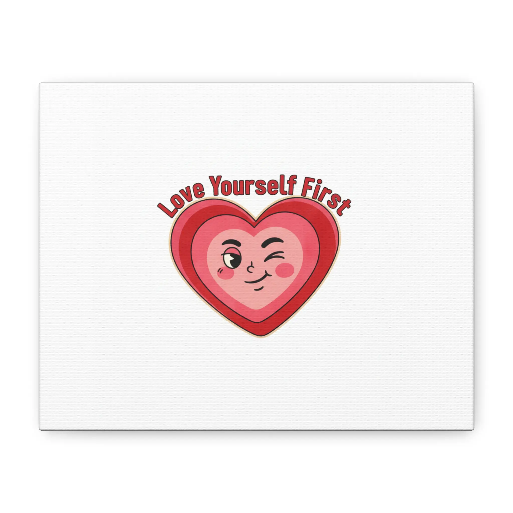 Love Yourself First Canvas, Anti‑Valentine Heart Art | Hearts‑with‑a‑Twist, Snarky Valentine Decor