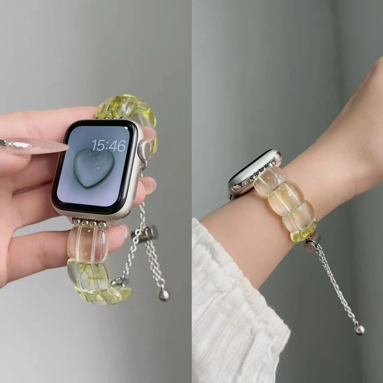 Crystal retractable bracelet band for Apple Watch strap series Ultra 11/10/9/8/7/6/5/4/3/2/1 SE 40/42/46/45/44mm