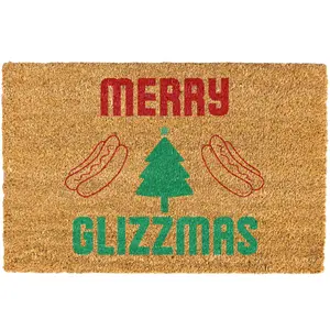Merry Glizzmas Happy Crimus doormat, Welcome Mat, Funny Door mat, Holiday Doormat, Christmas Decor, Christmas Decorations
