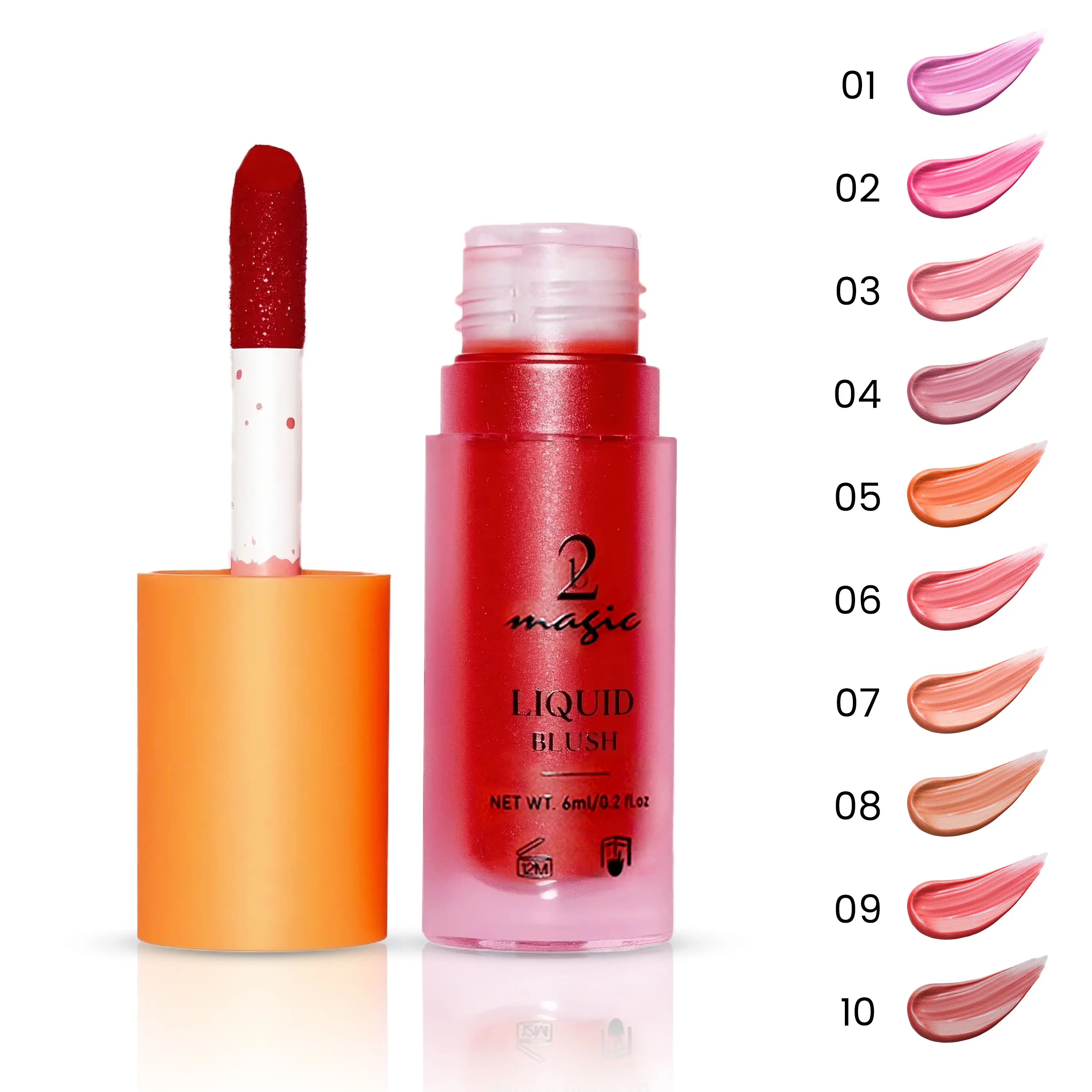 2Bmagic 3-in-1 Liquid Blush for Eyes, Lips & Cheeks, Hydrating Long-Wearing Formula for a Radiant Glow, Organic & Vegan Blendable Makeup for All Skin Types, Moisture, Beauty Products, Soft Glam