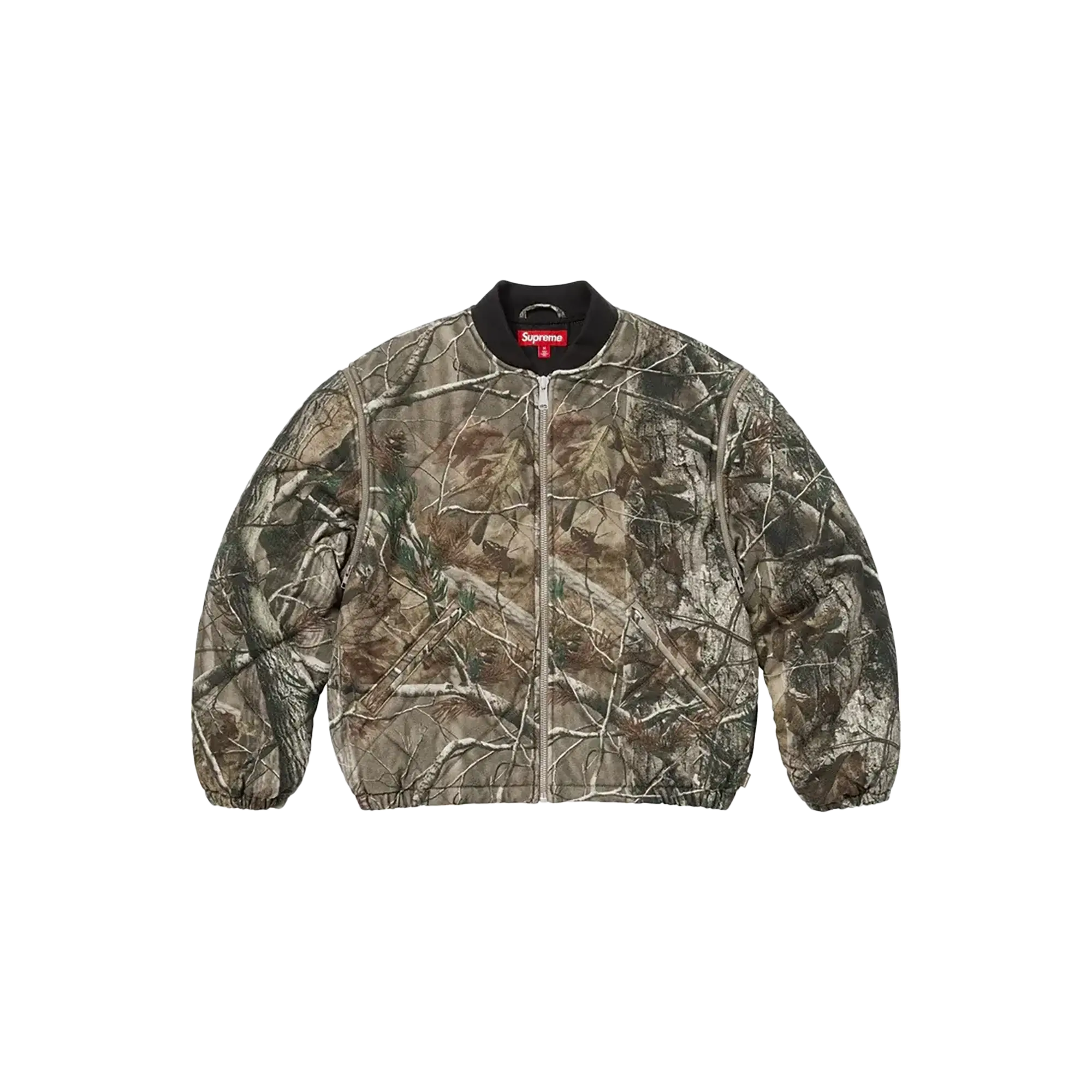 Zip Off Sleeve Quilted Bomber Jacket "Realtree Camo" SU25896
