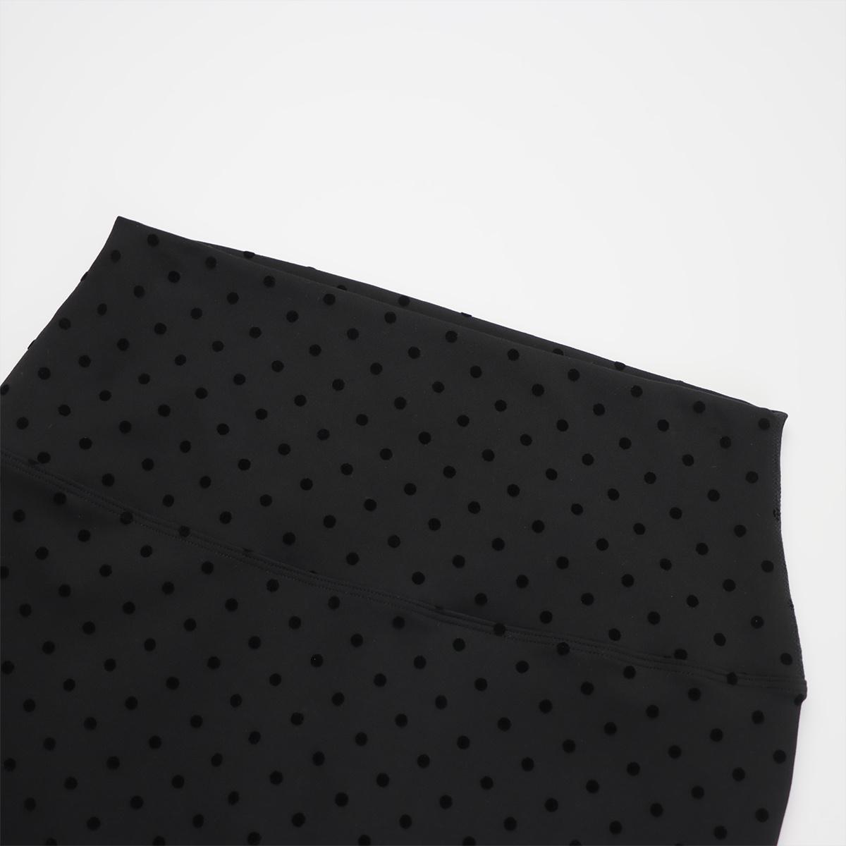ROROLEMON Women's Yoga Outfit – Black Polka Dot Long Sleeve Jacket with Matching Leggings