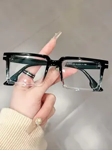 Classic Fashion Square Frame Eyeglasses, Stylish Square Frames, Basic Minimalist Eyeglasses for Women & Men, Fashion Eyeglasses for Work, Daily Clothing Decor, for Student Daily Use