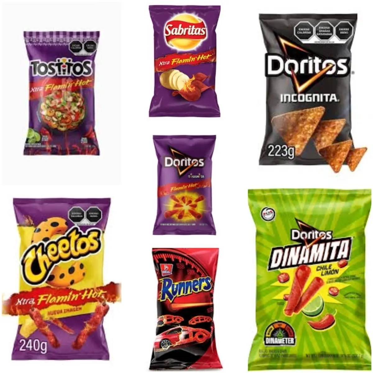 Savory and Spicy Sabritas Spicy 7 Pack Chips - Variety Pack - Crispy, Snack