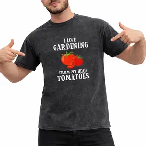 Funny Vegetable Gardener T-Shirt – Washed Cotton Tomato Pun Tee