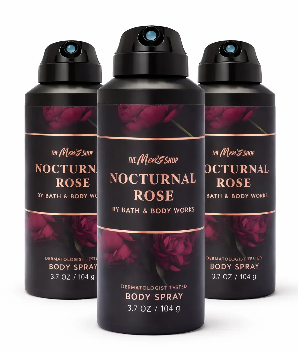 NOCTURNAL ROSE Bath & Body Works Body Spray 3-Pack – 3.7 oz Each