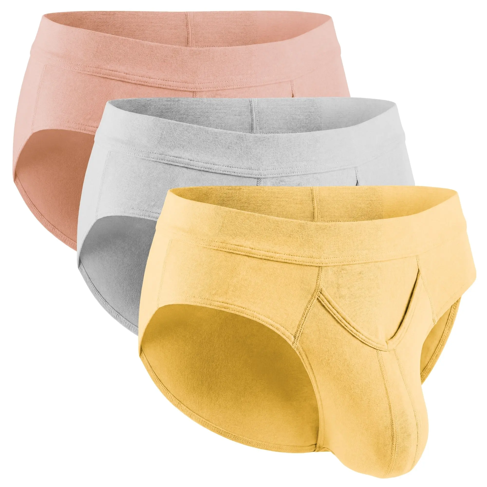 Men's Modal 0in V-Fly Sport Briefs 3-Pack, Spandex Fabric, A–D Pouch Fit, Soft Breathable, Medium-Rise Band Stays Put All Day, Built for Active Days