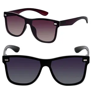 2 Pair of 'The Omni' Lightweight Polarized Sunglasses for Men and Women, UV400 Gradient Lenses & Spring Hinges