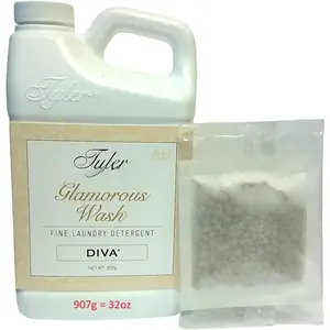Glam Wash Laundry Detergent, Diva, Liquid, 32 Fl Oz HE Safe w/Dryer Sachet Pouch