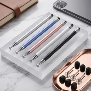 2-in-1 Stylus Pen Set — High Precision Touch Screen Stylus for iPhone, iPad & Android Tablets, 5 Pack  (Black/White/Blue/Rose Gold/Silver)