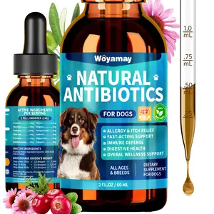 Woyamay Natural Relief Drops for Dogs, Herbal Supplement for Allergy, Itch, Cough, Skin & Digestive Health, Natural Antibiotics Immune Support for Ears, Eyes, Breath & Coat Care, 2 Fl Oz #SummerVibe #Petlovers