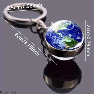 Solar System Keychain with Eight Planet Charms for Men Women Educational Jewelry Space-Themed Accessories Durable Lightweight Daily Carry, Cute Charms Keychain, Stylish Keychain