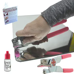 Mirror Cutter Tool for Thick Mirror – Cutting Tool to Cut Glass Without Breaking, 2 Tools in 1 with Oil, Repair Picture Frames and Window Panes, How to Cut Mirrors Instructions and Online Videos