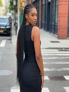 360 Full Lace Jumbo Braided Wigs for Women, Long Knotless Box Braided Wig, African American Women Hair Extensions