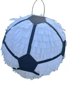 TSoccer Ball piñata 3D - 14"Diameter. Holds 5lbs of candy - World Cup 2022 Perfect for Birthdays, Photo Prop - Fits candy/favors