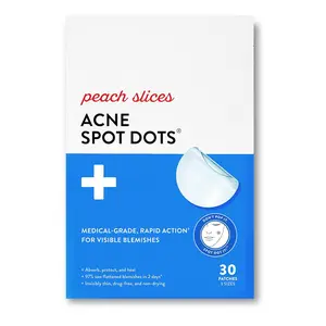 | Acne Spot Dots | Hydrocolloid Acne Patches | For Zits, Blemishes, & Breakouts | Vegan | Cruelty-Free | Pimple Patches | Facial Skin Care Products | 3 Sizes (7mm, 10mm, & 12mm) | 30 Ct Sensitive Skin Repair