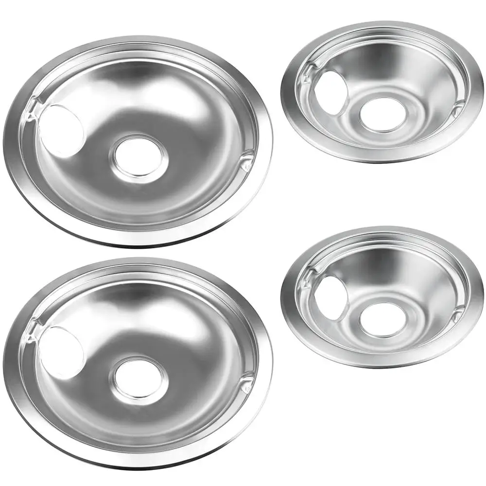 Electric Stove Burner Cover, Replacement Drip Pan for GE & Hotpoint & Kenmore Electric Stove, Replacement Drip Pans for WB31T10010, WB31T10011