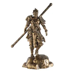 Qitian Great Sage Sun Wukong Fighting Buddha Figurine, Religious Home Decor Ornament, Ideal for Collectors, Living Room Floor Decoration