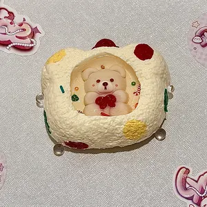 Cozy Bear Toast Window Squishy Lychee Squishy Handmade TabaSquishy