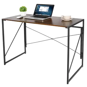 Segawe Foldable Writing Computer Desk - Modern Study Table with Foldable Tabletop for Home Office Use
