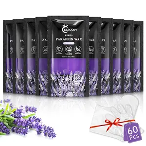 Paraffin Wax Refills-10 Pack Lavender Scented Paraffin Wax for Hand and Feet, Wax Bath Blocks for Wax Machine, Relieves Muscle Fatigue, Deeply Hydrates, Moisturizes and Nourishes