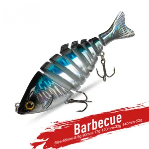 Jointed Sections Fishing Bait With Mirror-like Color S Shape Swimming Action 3D Laser Paint Bionic Design Tear Resistant Far Casting Distance Lifelike Swimbait for bass trout dai wazillion