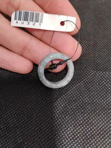 Natural Grade A Jadeite Jade Ring | Authentic Burmese Jade Band | Silver Grey w/ Hint of Green| Size US 6