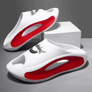 Ultra Soft EVA Platform Slides Thick Bottom Comfort Slippers Non Slip Lightweight Indoor Outdoor Slides Minimalist Style with Gold Logo for Men Women Daily Use