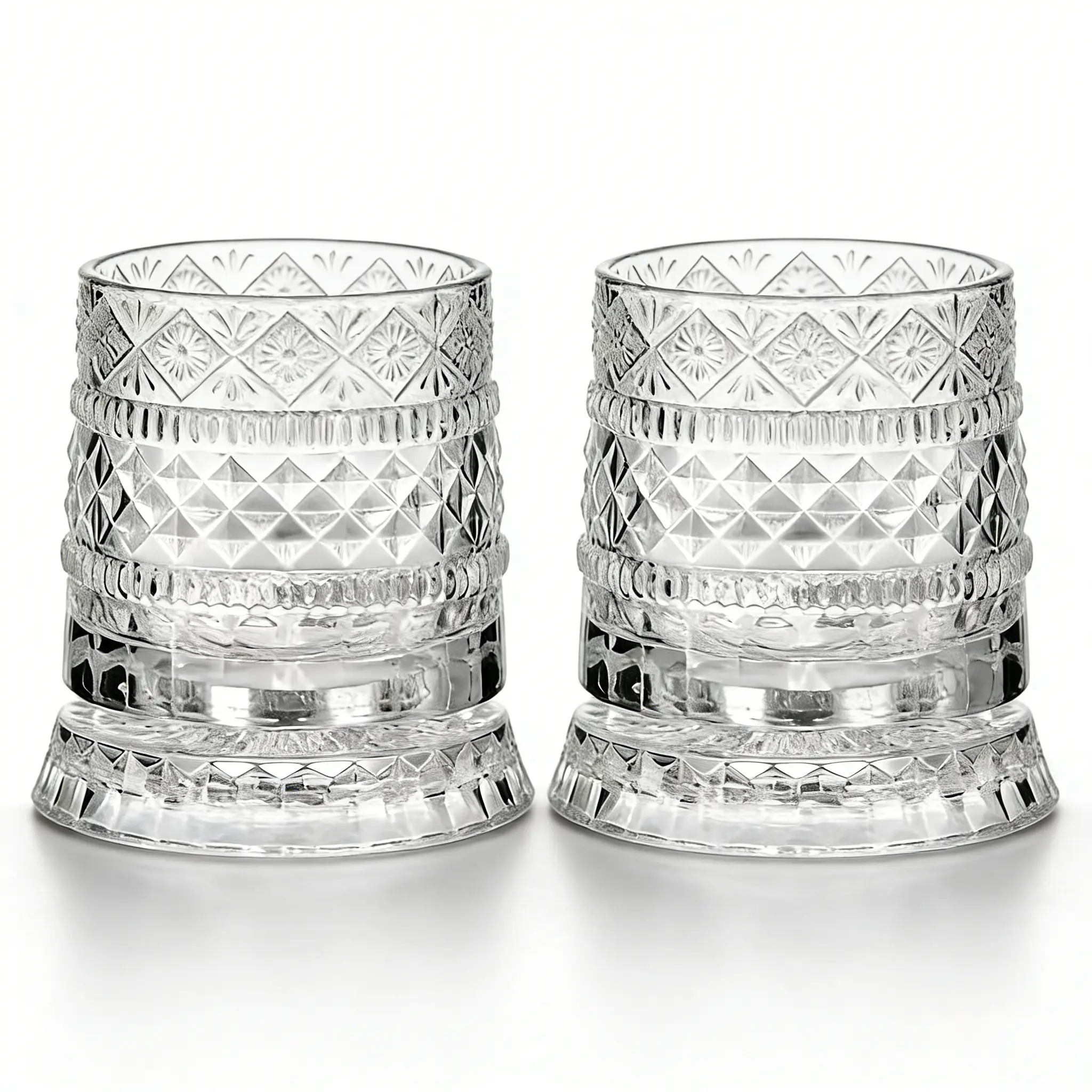 #Summervibes Two Piece Pack Spinning Whiskey Glasses Set, 360 Degree Rotating Old Fashioned Crystal Tumbler with Unique Relief Base, Rotatable Cocktail Wine Cup for Flavor, Drinking Glassware & Bar Accessories - Valentine's Day gift!