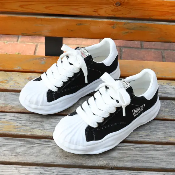 Unisex Luxury Designer Large-Size Casual Trainers - Closed Chunky Heel Platform Sneakers, Sporty Chic Walking Shoes with Mesh Inner, Rubber Sole, Lace-Up Runner for Training, Outdoor Wear (Sneaker Rotation Ready)