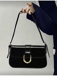 Women's PU Leather Long Wallet Y2K Style Teen Handbag Square Bag Minimalist Crossbody Classic Shoulder Bag Multi-functional Work Bag Student Backpack, Fashionable Shoulder Bag