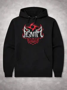 Men’s Penta Black Logo Pullover Hoodie Minimalist Lucha Libre Wrestling Hoodie, Dark Streetwear Graphic Sweatshirt, Vintage Style Fan Apparel, Gift for Wrestling Lover