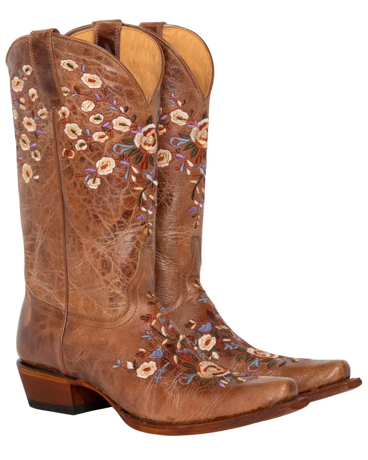 Shyanne Women's Women'S Maisie Floral Embroidered Western Leather Boot Snip - Bbw217