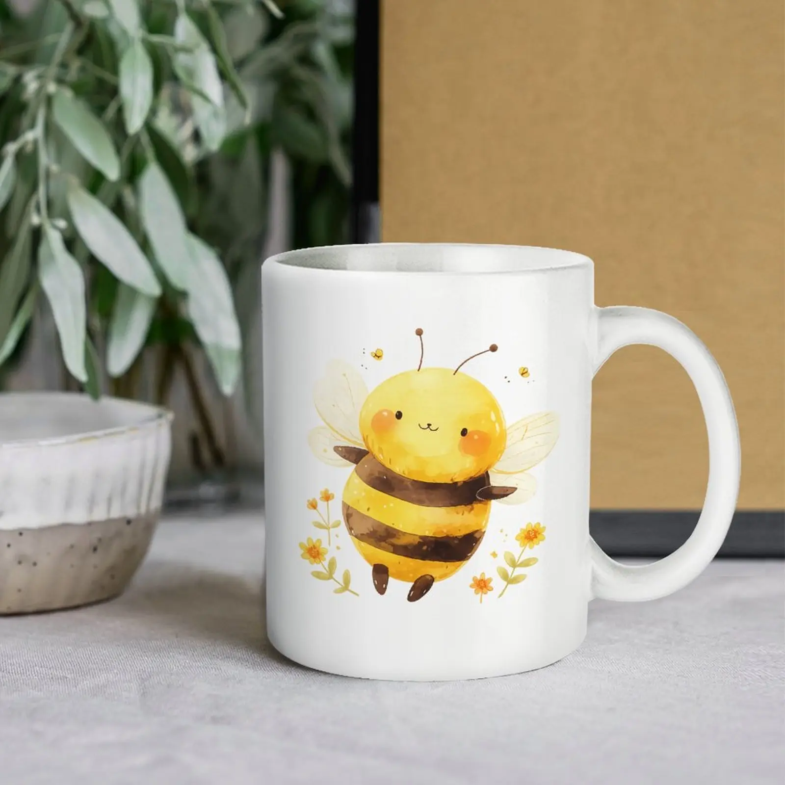 PERSONALISED Bee Mug • Bumble Bee Gifts • Custom Honey Bee Gift • Gift for Her Sister Daughter • Budget Birthday Gift • Office Work Gifts You can add your name to the pattern.