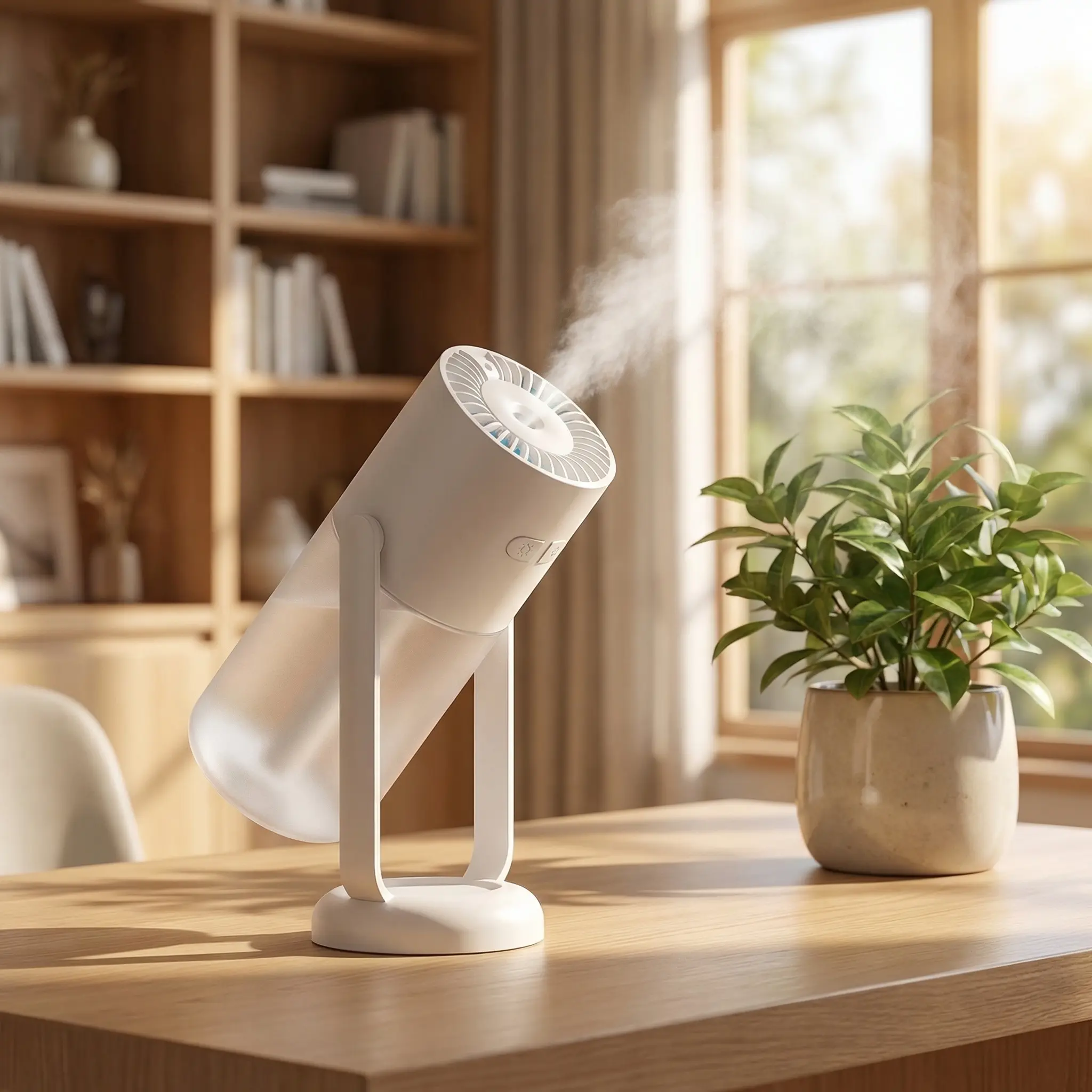 260ml Small Compact RGB Humidifier with Night Light, Portable Cool Mist Humidifier for Bedroom, 360° Rotation Stand, 40ml/h Mist Emission, 130g, for Home & Travel (White)#tiktokshopbacktoschool#sohochic