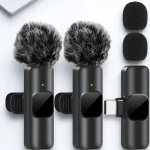 Wireless Lavalier Microphone for Type-C Phones - Professional Plug-and-Play Recording Mic, Lightweight & Noise-Cancelling, Noise Cancelling Mics, HD Audio for Vlog, Live Streaming, Interviews & Video Calls - Essential for Content Creators