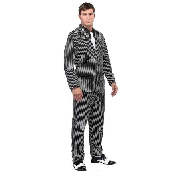Men's Wide Pin Stripe Gangster Costume