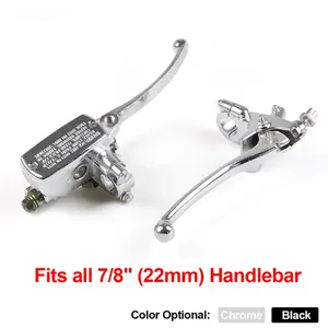 Motorcycle 7/8" 22MM Handlebar Master Cylinder Hydraulic Brake Control With Clutch Lever