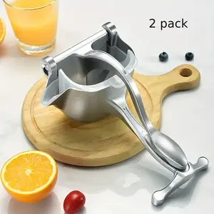 (2 pack) Manual Hand Press Juicer - Aluminum Alloy Juice Extractor for Pineapple, Orange, Lemon & Sugarcane, Kitchen Fruit Tool
