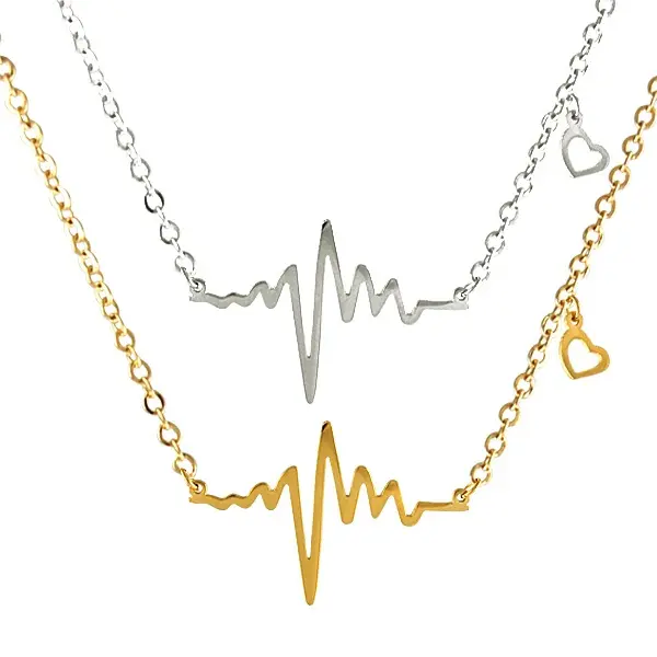 Heartbeat ECG, EKG Necklace with Heart Charm – Unique Medical Jewelry Gift for Nurse, Doctor, Healthcare Professional, Doctor's Appreciation Gift, Personalized Health Pendant, Perfect for Medical Staff, Birthday, Graduation, and Special Occasion