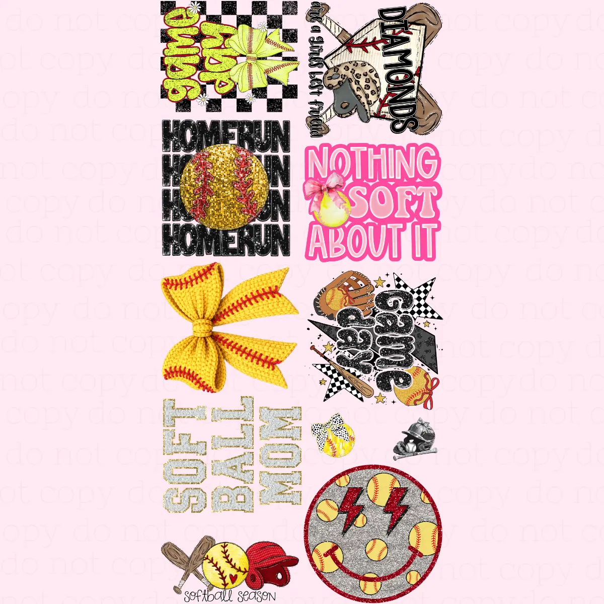 SOFTBALL - GANG SHEET BUNDLE