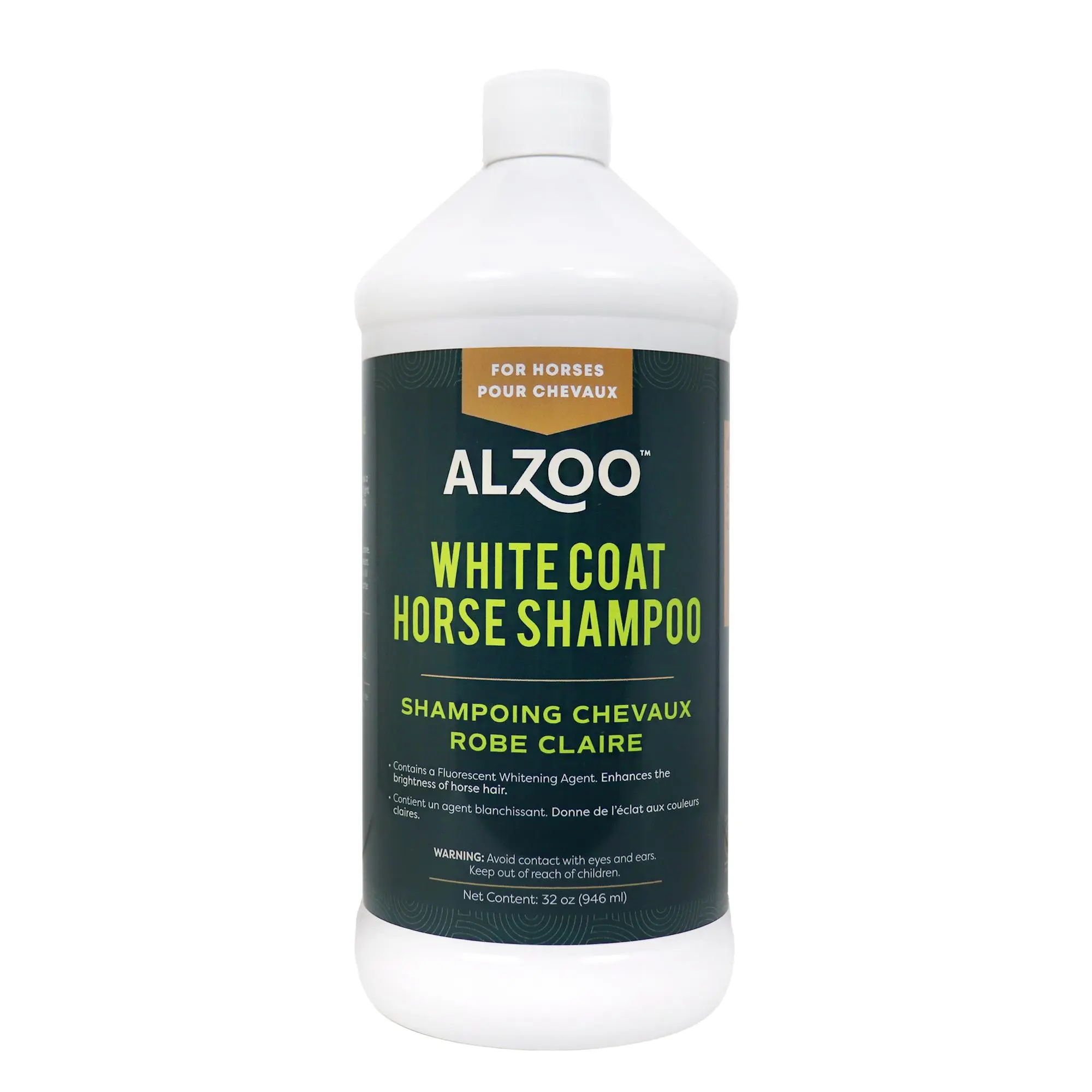 Horse Shampoo for Light Coats – Enhances Brightness & Shine for White, Cream & Palomino Horses, Gentle Cleansing Formula, Brightening, Moisturizing