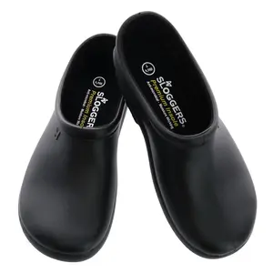 Sloggers Women's Premium Clog Rain and Garden Shoes, Size 6, Black